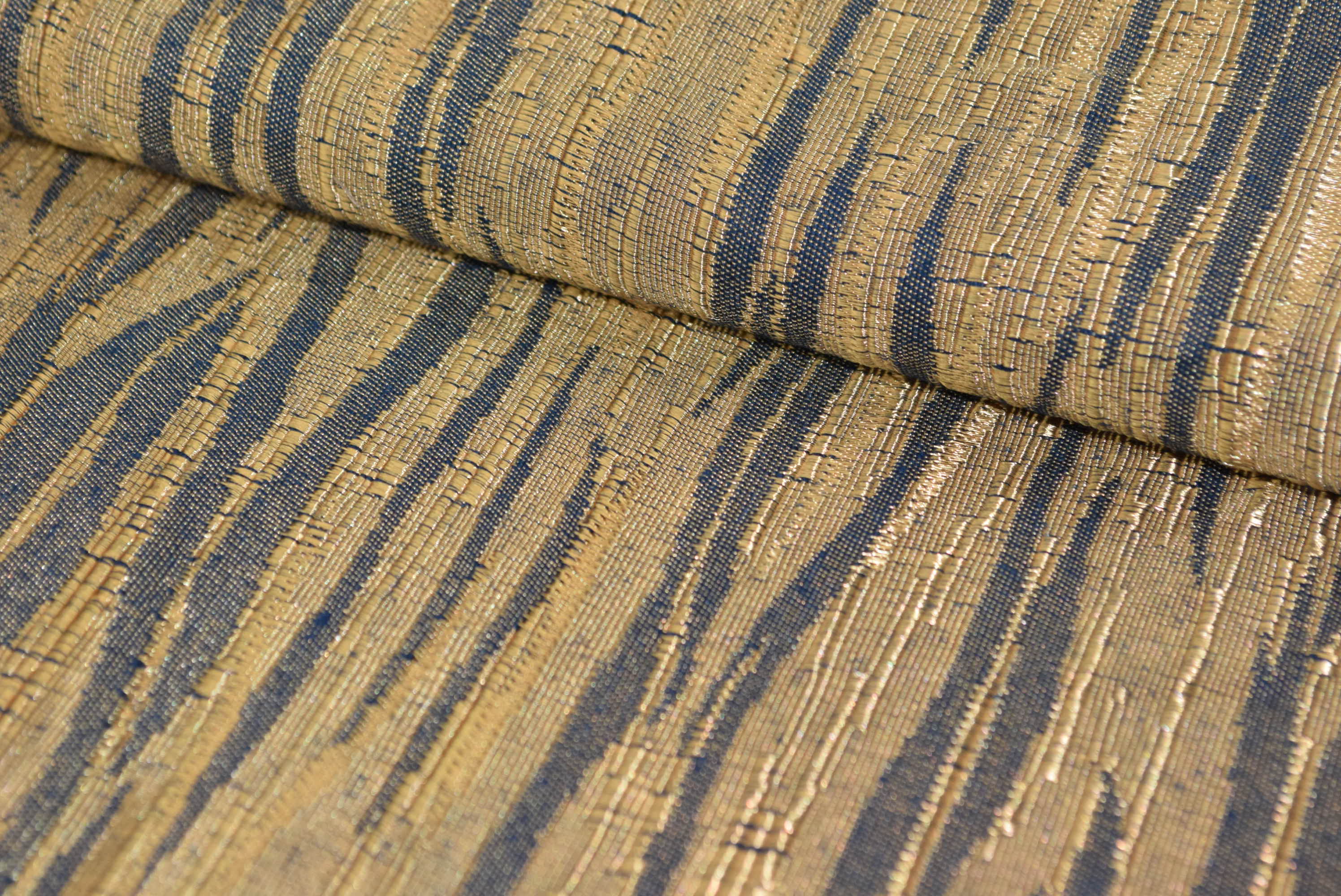 3767 штора цвет сине-золотой