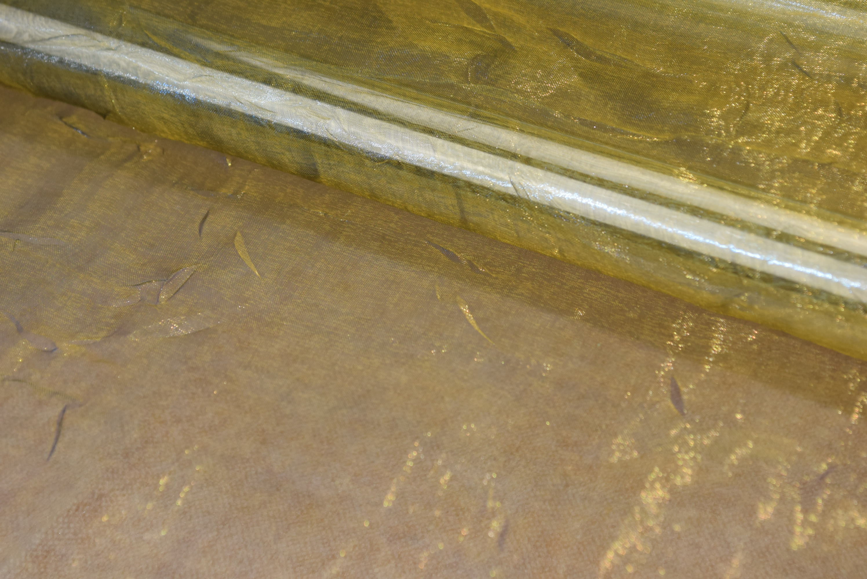 0043 жатая органза цвет оливо-синий