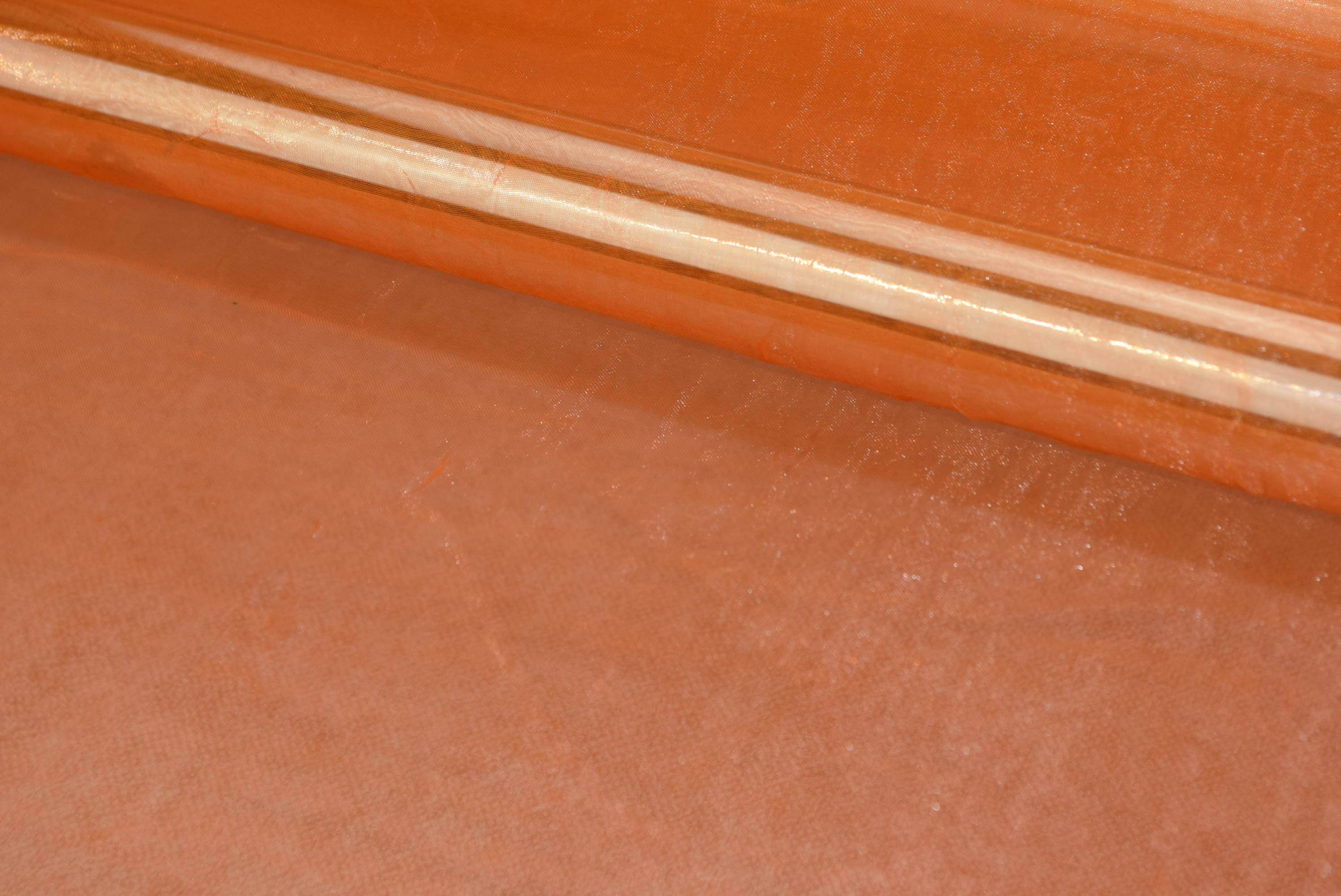 0811 жатая органза цвет оранжевый